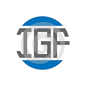 IGF letter logo design on white background. IGF creative initials circle logo concept. IGF letter design