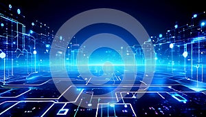 igital technology, internet network connection ,modern computer surfing internet ,futuristic innovative technology background, photo