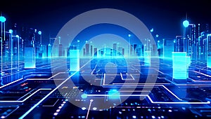 igital technology, internet network connection ,modern computer surfing internet ,futuristic innovative technology background, photo