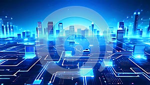 igital technology, internet network connection ,modern computer surfing internet ,futuristic innovative technology background, photo