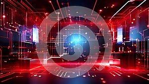 igital technology, internet network connection ,modern computer surfing internet ,futuristic innovative technology background, photo