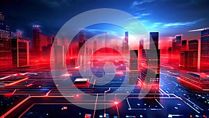 igital technology, internet network connection ,modern computer surfing internet ,futuristic innovative technology background, photo