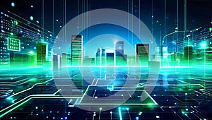 igital technology, internet network connection ,modern computer surfing internet ,futuristic innovative technology background, photo