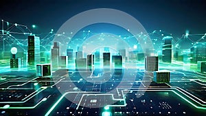 igital technology, internet network connection ,modern computer surfing internet ,futuristic innovative technology background, photo
