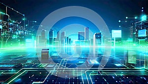 igital technology, internet network connection ,modern computer surfing internet ,futuristic innovative technology background, photo