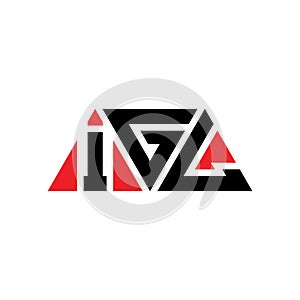 IGL triangle letter logo design with triangle shape. IGL triangle logo design monogram. IGL triangle vector logo template with red