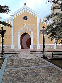 Iglesia CatÃÂ³lica de San Juan Bautista, pueblo de San Juan Bautista, Isla de Margarita, Venezuela photo