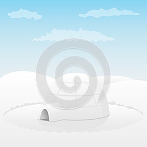 Igloo. Arctic landscape