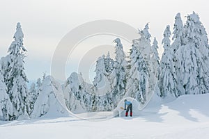 Igloo building in the high mountain