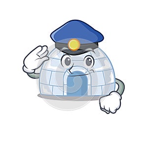 Igloo Cartoon mascot performed as a Police officer