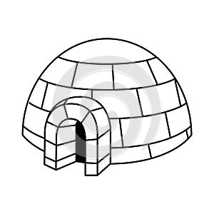 Igloo exterior isolated icon