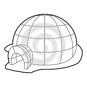 Igloo icon, outline style