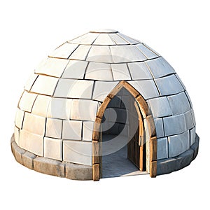 An igloo illustrated on a transparent background ideal for architectural presentations winterthemed projects or educational