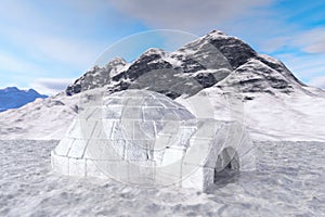 Igloo. Isolated with clipping path