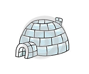 Igloo isolated vector illustration