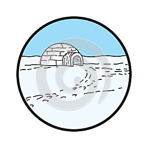 igloo. Vector illustration decorative design
