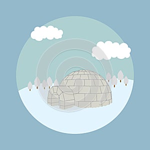 igloo. Vector illustration decorative design
