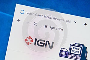 Ign.com Web Site. Selective focus.