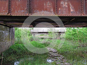 Gradually, corrosion consumes the abandoned railroad photo