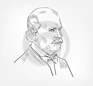 Ignaz Philipp Semmelweis Hungarian famous physician medical scientist vector sketch illustration photo