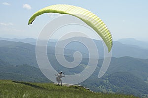 Paragliding, Ignis peak in Maramures photo