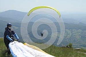 Paragliding, Ignis peak in Maramures photo