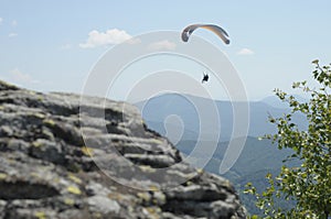 Paragliding, view from Ignis peak in Maramures photo