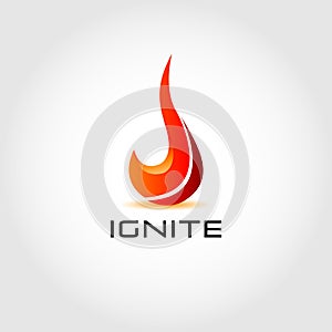 Ignite Fire Logo Design Symbol