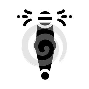 igniter device glyph icon vector illustration