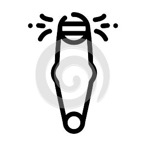 igniter device line icon vector illustration