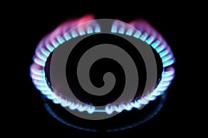 Igniting a gas stove photo