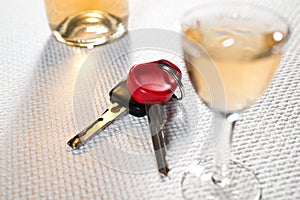 Ignition key and hard liquer