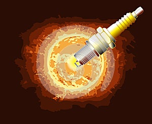 Ignition Power Abstract Spark Plug