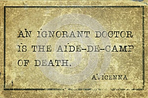 Ignorant doctor Avicenna