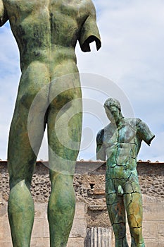Igor Mitoraj statues at Pompeii archaeological site, Italy