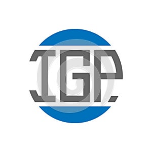 IGP letter logo design on white background. IGP creative initials circle logo concept. IGP letter design photo