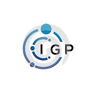 IGP letter technology logo design on white background. IGP creative initials letter IT logo concept. IGP letter design photo