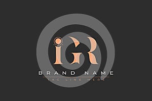 IGR abstract letter logo design
