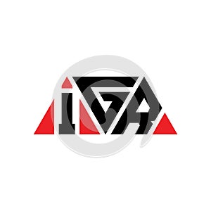 IGR triangle letter logo design with triangle shape. IGR triangle logo design monogram. IGR triangle vector logo template with red