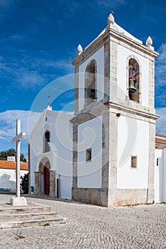 Igreja do Espirito Santo and cross, Alcacer do Sal, Portugal