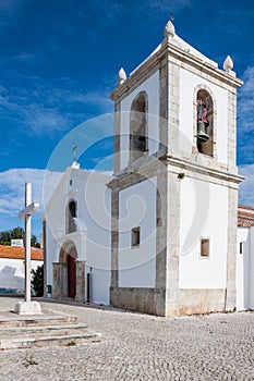 Igreja do Espirito Santo and cross, Alcacer do Sal, Portugal photo