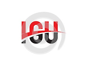 IGU Letter Initial Logo Design Vector Illustration
