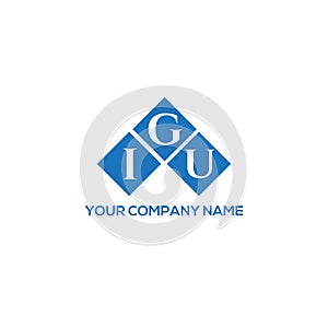 IGU letter logo design on WHITE background. IGU creative initials letter logo concept. IGU letter design