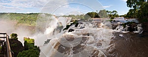 Iguacu waterfall with rainbow
