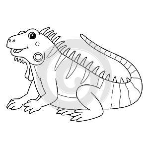 Iguana Animal Coloring Page for Kids photo