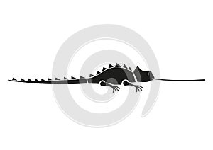 Iguana black silhouette