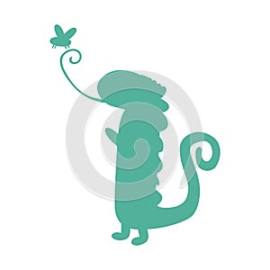 Iguana silhouette icon