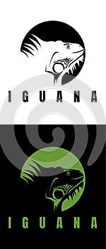 iguana wild west design logo vector