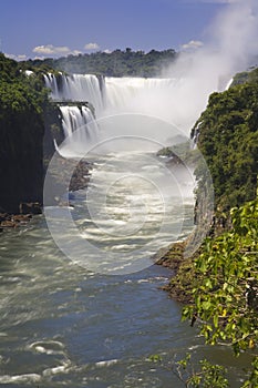 Iguassu Falls is the largest series of waterfalls on the planet