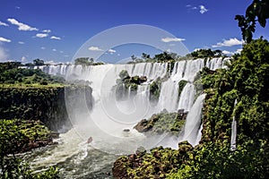 Iguassu Falls Located in Brazil, Argentina, and Paraguay. South America
